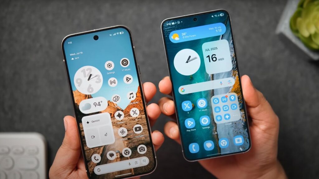 Android 16 vs  Samsung one. ui 8